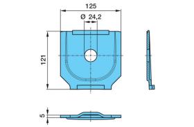 BPW 0316435030 - SHAPED PLATE 5/125/121 Ø24,215°