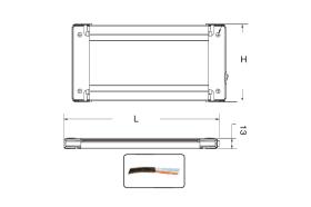 ATRESSA ILUMINACION LI018000 - LUZ INTERIOR LEDS 12/24V CON INTERRUPTOR 178 MM