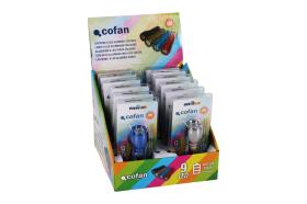 Cofan 04503125 - EXPOSITOR 12 UDS LINTERNA 9 LED ALUMINIO COLORES